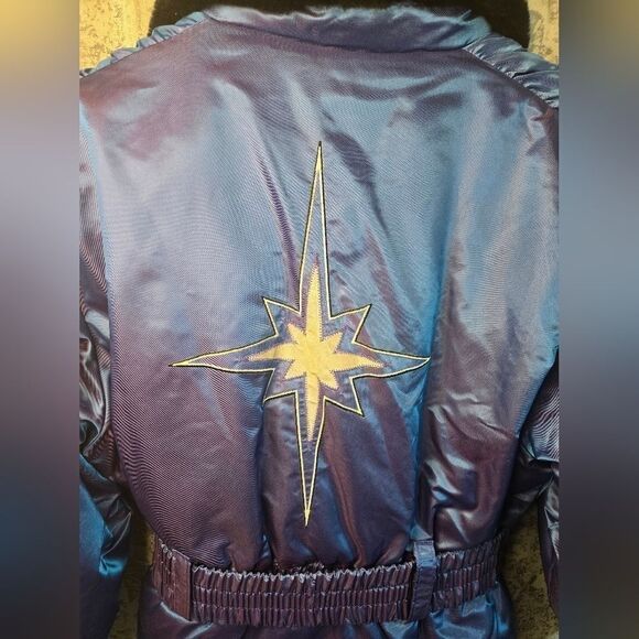 Vintage Polaris ski snow Snowmobile jacket insulated, blue purple metallic med - Picture 14 of 16